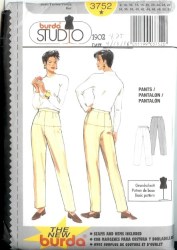 3752 BURDA FITTING PANTS PATTERN 8-26